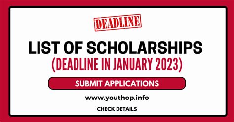 info scholarship 2023 deadline